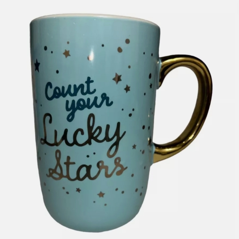 "Count Your Lucky Stars" Large  Coffee Mug Cup